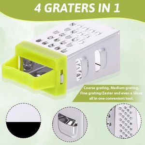 Gadget de cuisine multifonctionnel Epluche-légumes en acier inoxydable Mini <span class=keywords><strong>râpe</strong></span> à fromage à 4 côtés - Product Image 2