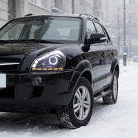 Ensemble de phares LED KGKB pour Hyundai Tucson JM 2006-2012, lentille de projecteur améliorée, clignotant séquentiel dynamique, Plug & Play