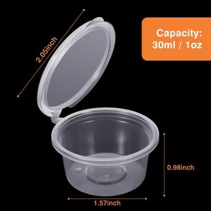 Envase de Salsa Desechable Biodegradable Transparente de Plástico con Tapa, Tamaño Personalizado para Uso Alimentario - Product Image 2