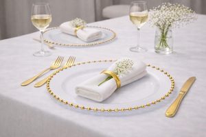 Assiettes et bols jetables en plastique PS écologiques, design minimaliste personnalisé, résistants au lave-vaisselle, technique de pigmentation de la forme pour les fêtes - Product Image 5
