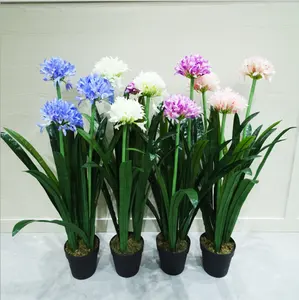 고품질 인공 pu 꽃 수선화 꽃 분재 웨딩 호텔 홈 장식