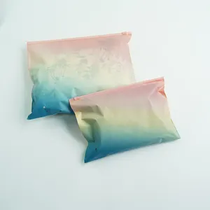 Plastic Frosted Colorful Zipper Poly Bag for Clothes Apparels Ziplock Shipping Bags Eco Friendly Customized Design Packing bag