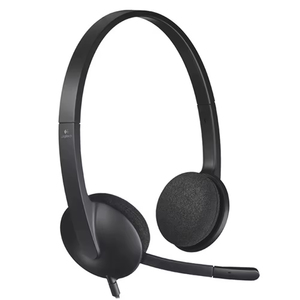 Casque stéréo USB supra-auriculaire Logitech H340 avec réduction de bruit, microphone rotatif et serre-tête réglable pour le bureau et les cours en ligne - Product Image 3