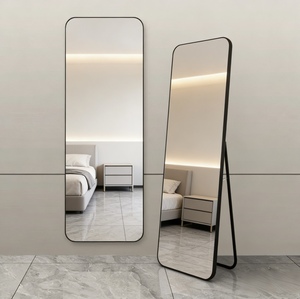 Espejo <span class=keywords><strong>de</strong></span> Cuerpo Entero, Espejo <span class=keywords><strong>de</strong></span> Pie, Espejo <span class=keywords><strong>de</strong></span> Pared para el Hogar, Montado en la Pared y Adhesivo - Product Image 2