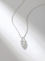 Collar Romántico Certificado de Plata de Ley 925 con Colgante de Moissanita y Zirconia en Forma de Corazón, Venta al por Mayor Directa de Fábrica, Ideal como Souvenir