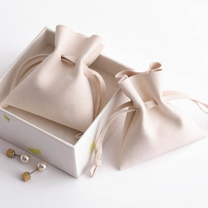 Personalized Printed Small Drawstring Bag for Necklace <b>Rings</b> Earrings Microfiber Jewelry Pouch - Product Image 1