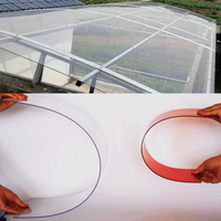 Feuille de polycarbonate solide de 2,7 mm avec revêtement UV gratuit, rouleau de 30 m de long, pour usage hôtelier, écologique et durable