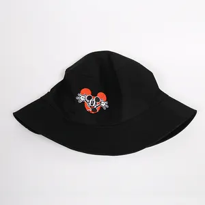 수 놓은 남자 여자 여행 선 스크린 모자 파나마 어부 모자 하이 퀄리티 버킷 모자