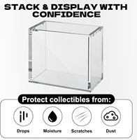 Étui de protection magnétique transparent en acrylique UV avec couvercles magnétiques pour boîte de boosters anglaise