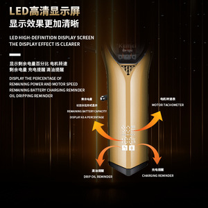 Cortadora de Pelo Eléctrica Komei KM-1680, Cuerpo Metálico, 7000-9000 rpm, Diseño Seguro para Salón, Carga USB - Product Image 4