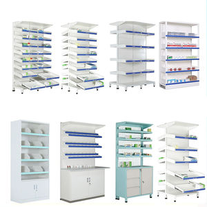Étagère de rangement personnalisable pour comprimés, liquides et capsules métalliques d'hôpital, présentoir pharmaceutique réglable pour clinique - Product Image 5