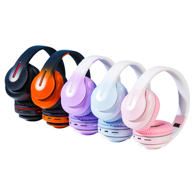 Bluetooths Headphones Home Office Cellphone PC Over Ear Foldable Lightweight Wireless Headset with Microphone