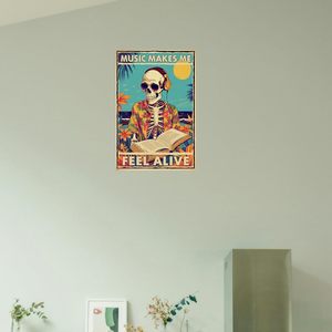 Letrero de aluminio metálico interesante, decoración gótica, emblema vintage, regalo para amantes de la música, 8 x 12 pulgadas - Product Image 5