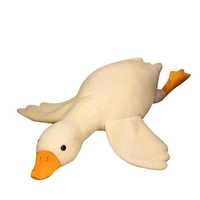 Peluche géante en forme de canard blanc, coussin moelleux, jouet en peluche anti-stress pour le lit, cadeau d'anniversaire pour enfants, décoration de la maison
