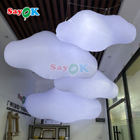 Ballon gonflable LED géant personnalisé en forme de nuage pour la décoration de plafond publicitaire