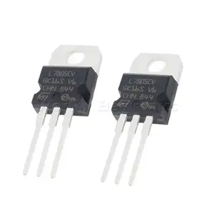 L7805CV TO-220 PMIC regulator tegangan sakelar linier 5.0V 1,5a Komponen Elektronik Transistor asli dan baru