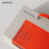 Boîte d'emballage pliante en carton ondulé avec logo personnalisé, laminage mat, doublure en éponge, auto-encapsulante, pour expédition et cadeaux