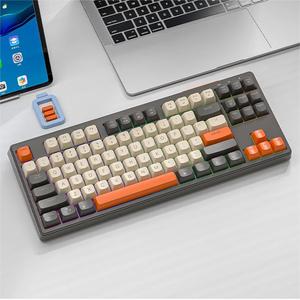 Bàn phím chơi game M87 BT Kết nối chế độ kép 2.4G Nắp bóng PBT Ánh sáng cầu vồng Thích hợp cho máy tính xách tay và <span class=keywords><strong>Mac</strong></span> - Product Image 2