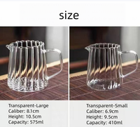 Théière HEMERA en verre borosilicate haute résistance, rayée, avec infuseur, grande capacité, séparation thé-eau, faite à la main