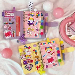 Kawaii recargable DIY creativo de mano libro A5 de hoja suelta scrapbooking diario cuaderno diario notebook