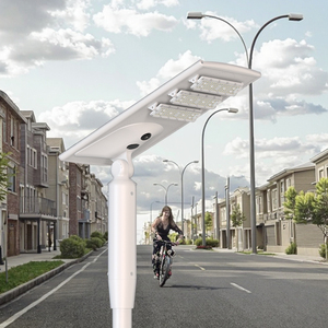 Adjustable All-in-One LED Solar Street <b>Light</b> Auto-Following CCTV <b>Camera</b> for Road Lighting <b>Security</b> Battery-Powered FL-YTH-KM2C- - Product Image 1