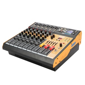 QE-6 nouveau mélangeur de puissance Audio USB 6 canaux avec égaliseur MP3/5 bandes/16 effets DSP/<span class=keywords><strong>ampli</strong></span> 250W * 2CH - Product Image 4