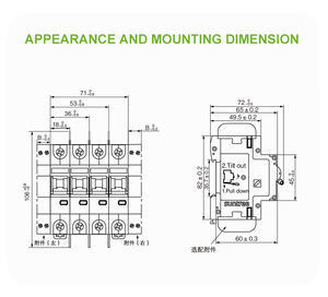 Солнечный инвертор Suntree SL7-63 постоянный ток 40 ампер автоматический выключатель цепи 2pole 6-63A мини система питания от солнечной энергии pв переменного тока выключатель 550V 800V выключатель - Product Image 5