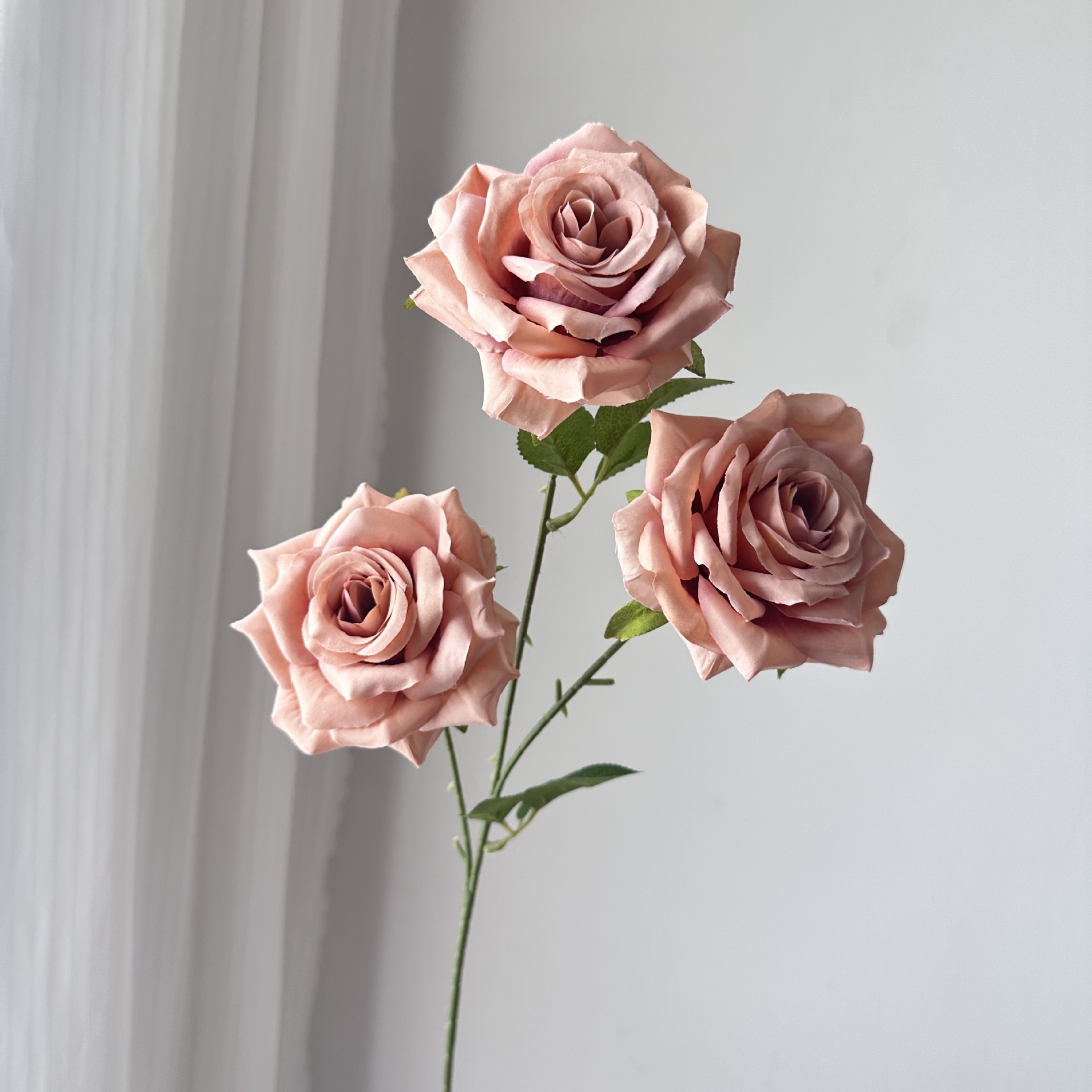 3-head diamond [with leaves] rose milk tea color