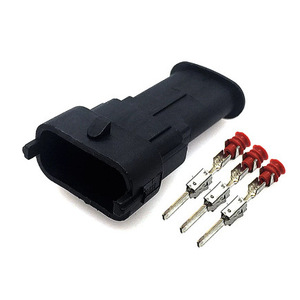 Automotive 3 Pin Sensor Connector Plug 1928404227 1928403966 <b>Black</b> Plastic Car Diesel Fuel Injection <b>Pump</b> Use - Product Image 3