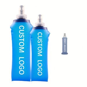 Minimalist Modern Custom Shape PVC <b>UV</b> Printed Portable Quick Hydration Protective Odorless Soft Collapsible <b>Water</b> <b>Bottle</b> for - Product Image 1