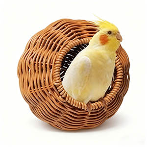 Handgeweven Wijnstok Vogel Baars Duurzaam En Milieuvriendelijk Voor Alle Seizoenen Papegaaivogelbenodigdheden Binnen/Buiten Gebruik - Product Image 6