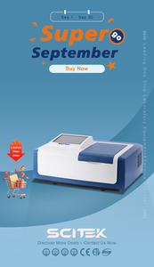 SCITEK UV-Vis 분광 광도계 파장 범위 190-1100nm 광학 시스템 이중 빔 분광 광도계 - Product Image 2