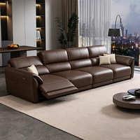 Fauteuil inclinable électrique personnalisable haut de gamme en cuir véritable avec chargement USB, inclinaison réglable de 110 à 160 degrés, fauteuil inclinable zéro mur