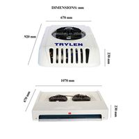 Distributeur recherché pour unité de réfrigération de toit pour fourgonnette R404A avec un volume de 7 à 10 m et une capacité de refroidissement de 2620 W pour fourgonnette