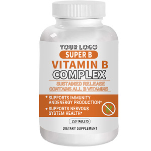 <span class=keywords><strong>Super</strong></span> <span class=keywords><strong>B</strong></span> Vitamin <span class=keywords><strong>B</strong></span> <span class=keywords><strong>Complex</strong></span> Tabletas de liberación sostenida Apoya el sistema nervioso, la función cerebral saludable Producción de energía - Product Image 1