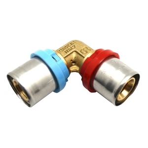 Conector Doble Curvo 20 x 2.0 - 20 x 2.5 para Mangueras de Plomería Multicapa - Product Image 1