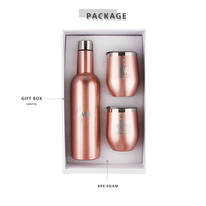 Gobelet en verre de 12 oz, avec Double paroi, isolé sous vide, en acier inoxydable, tasse à vin, avec boîte, gourde - Product Image 1