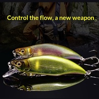 Leurre Minnow coulant 64mm 7.6g, appât dur en ABS, 11 couleurs, pour achigan, poisson mandarin, truite