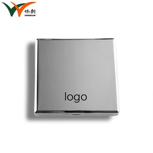 Private Label Fashion <b>Square</b> Silver Metal Folding Double Sided Makeup <b>Mirror</b> - Product Image 1