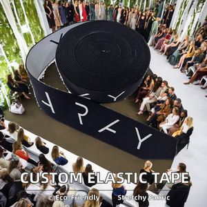Venta al por mayor personalizado estilo espiga en relieve banda elástica <span class=keywords><strong>cinta</strong></span> elástica para el hogar Textiles bolsos zapatos-correas - Product Image 2
