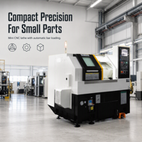 Tour CNC M10 de haute précision avec commande FANUC, 8 postes à outils, tournage et fraisage automatiques pour petites séries et usages légers
