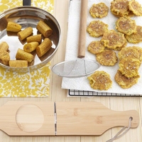 Ustensiles de cuisine en bois Pommes de terre Banane Trancheuse Presse Outil Banane Chips Machines de fabrication