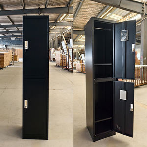 Casier en acier à deux portes et deux niveaux pour vestiaire, avec serrure à clé, durable et résistant à la rouille - Product Image 3