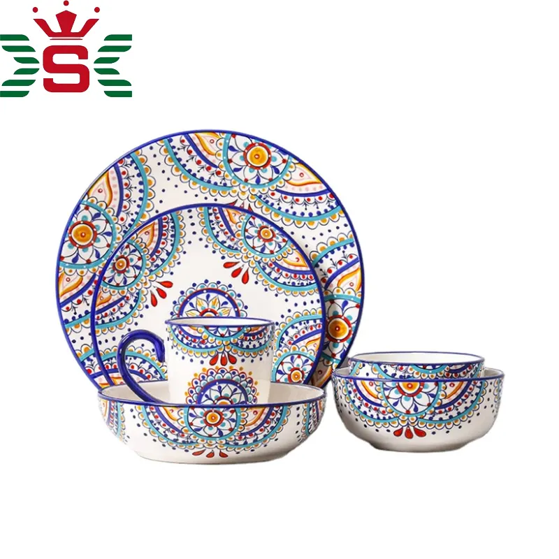 Hot Sale kreative elegante Keramik feines Bone China Geschirr setzt Luxus