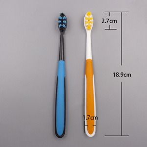 Cepillo de Dientes de Cerdas Suaves, Cabeza Pequeña de 2.7cm, Mango Ergonómico, Cepillo de Dientes Manual para Adultos - Product Image 1