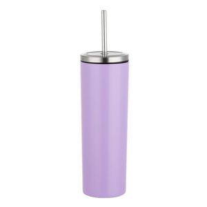 Gobelet isotherme droit de 20 oz à grand volume avec couvercle à vis et paille intégrée - Product Image 6