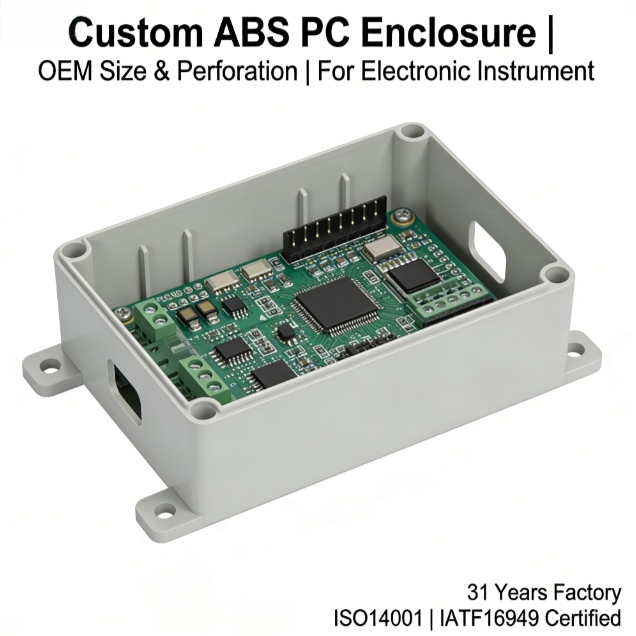 Custom ABS PC Plastic Electronic Enclosure, OEM Project Box for Electrical Instrument, 31-Year Factory with ISO14001 IATF16949
