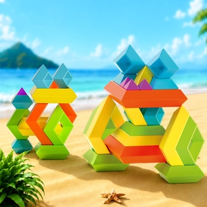 Blocs de construction QiYi Luban, blocs de construction de la tour Luban, cube, jouets éducatifs pour enfants - Product Image 1