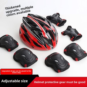 Ensemble de matériel de patinage à roulettes pour enfants et adultes Équilibre souple Casque de vélo Longboard Protège-poignets de planche à roulettes <span class=keywords><strong>Protection</strong></span> des genouillères - Product Image 4