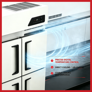 Congélateur vertical haute performance à 4 portes en acier inoxydable pour la conservation des aliments dans les restaurants nord-américains - Product Image 4